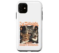 Midnight Screaming Cats Funny Feline Design Case for iPhone 11