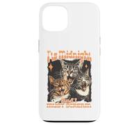 Midnight Screaming Cats Funny Feline Design Case for iPhone 13