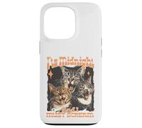 Midnight Screaming Cats Funny Feline Design Case for iPhone 13 Pro