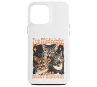 Midnight Screaming Cats Funny Feline Design Case for iPhone 13 Pro Max