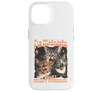 Midnight Screaming Cats Funny Feline Design Case for iPhone 14