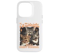 Midnight Screaming Cats Funny Feline Design Case for iPhone 14 Pro