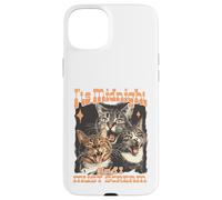 Midnight Screaming Cats Funny Feline Design Case for iPhone 15 Plus