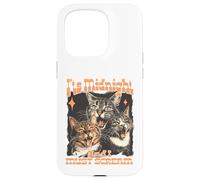 Midnight Screaming Cats Funny Feline Design Case for iPhone 15 Pro