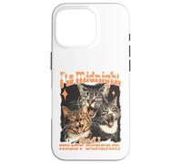 Midnight Screaming Cats Funny Feline Design Case for iPhone 16 Pro