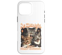 Midnight Screaming Cats Funny Feline Design Case for iPhone 16 Pro Max