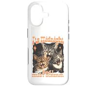 Midnight Screaming Cats Funny Feline Design Case for iPhone 17