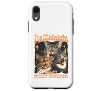 Midnight Screaming Cats Funny Feline Design Case for iPhone XR