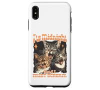 Midnight Screaming Cats Funny Feline Design Case for iPhone XS Max