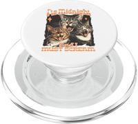 Midnight Screaming Cats Funny Feline Design PopSockets PopGrip for MagSafe
