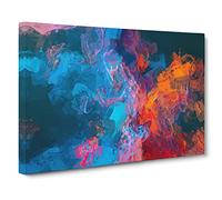 Midnight Smoke Canvas Print | Gallery Wrapped 30mm Frame Wall Art | 20x14 inches | Ready to Hang | Abstract Picture | Living Room Bedroom Lounge Office