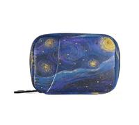 Midnight Starry Sky Stars Sparkling Medication Bags with Detachable Compartments Reusable Medicine Travel Bag for Purse