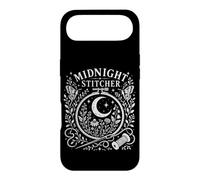 Midnight Stitcher Moon Moth Cross Stitch Folk Art Case for iPhone Air