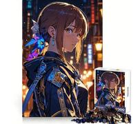 Midnight Stroll in The Neon City 1000 Pieces Jigsaws Adults Puzzles Gifts Creative Play Nice Thick Real Challenge Great Gift (50x75cm)