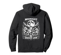 Midnight Swamp Jam Frog Banjo Band Funny Bluegrass Frogs Pullover Hoodie