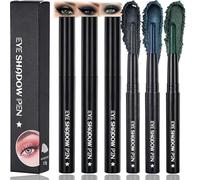 Midnight Teal Metallic Cream Eyeshadow Stick Set - 3PCS Long Lasting Twist Up Shimmer Glide Eye Pencils for Smoky, Everyday & Layered Makeup, Highly Blendable & Water-Resistant, Smooth Application