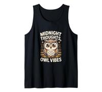 Midnight Thoughts Owl Vibes Owl Retro Tank Top
