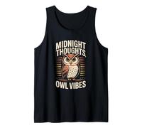 Midnight Thoughts Owl Vibes Retro Sunset Tank Top