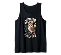 Midnight Thoughts Owl Vibes Retro Sunset Tank Top