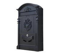 "Midnight Thunder" Dawson Lodge Post Box Traditional Style Secure Mailbox for Home or Office Outdoor Use Decorative Wall Mounted Organiser Stylish Front Door Accent