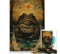 Midnight Toad 1000 Piece Jigsaw Puzzles for Teenagers Jigsaw Brain Logic Stress Free Family Fun Santa Surprise (38x52cm)