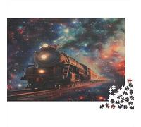 Midnight Train,Rätsel Für Erwachsene 1000pcs (75x50cm),Herausforderungsspiele Stars