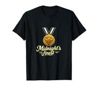 Midnight's Finest Nurse Night Shift Medal Graphic T-Shirt