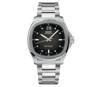 MIDO Multifort TV Big Date - Swiss Automatic Watch for Men - Stainless Steel, 40mm Case, Grey on Stainless Steel, Modern