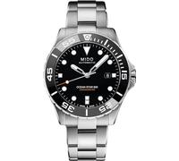 MIDO Ocean Star 600 Chronometer - Swiss Automatic Watch for Men - 43.5mm Stainless Steel Case with Rotating Ceramic Bezel - Stainless Steel Bracelet with Folding Clasp and Diving Extension, Black on