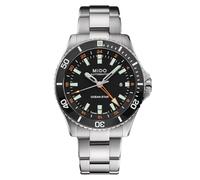 MIDO Ocean Star GMT - Swiss Automatic Watch for Men - 44mm Stainless Steel Case with Rotating Bezel, Black on Stainless Steel, Diving Watch