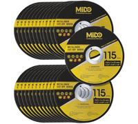 MIDO Professional Abrasive Cutting Discs 25 Packs 115 mm Ultra Thin 1 mm Metal Cutting Disc Stainless Steel Cut off Wheel for Angle Grinder