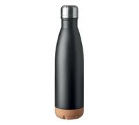 Midocean Aspen Cork Double Wall 500Ml Water Bottle Black (One Size)