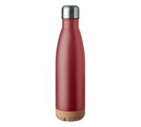 Midocean Aspen Cork Double Wall 500Ml Water Bottle Burgundy (One Size)