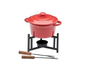 MidOcean Big Kase Ceramic 300ml Fondue Set (One Size) (Red)