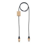 MidOcean Caboo Bamboo Charging Cable in Cream MidOcean Cream