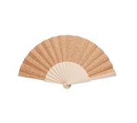 Midocean Fanny Cork Manual Wood Handheld Fan Beige (One Size)
