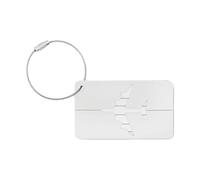 MidOcean Fly Aluminium Luggage Tag - Matt Silver - One Size - Matt Silver - 100% Mixed