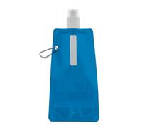 Midocean Gates Plain Foldable 480Ml Water Bottle Transparent Blue (One Size)