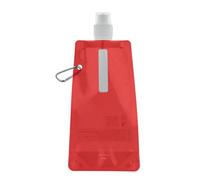 Midocean Gates Plain Foldable 480Ml Water Bottle Transparent Red (One Size)