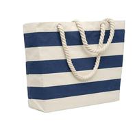 MidOcean Heaven Stripe Cotton Beach Shopper Bag - Blue - Blue - One Size