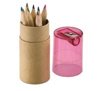 MidOcean Lambut Coloured Pencil (Pack of 12) in Red MidOcean Red