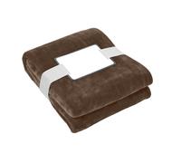 MidOcean Logan RPET Fleece Blanket - Chocolate - One Size - Chocolate - 100% Mixed