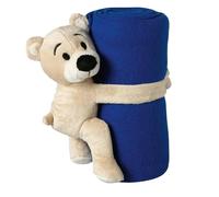 MidOcean Manta Fleece Bear Blanket - Blue - One Size - Blue - 100% Mixed
