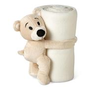 MidOcean Manta Fleece Bear Blanket - White - One Size - White - 100% Mixed