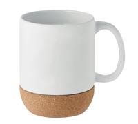 Midocean Matt Cork Ceramic 300Ml Mug White (One Size)