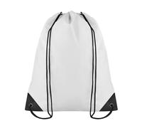 MidOcean Men's Shoop Polyester 190T Drawstring Bag in White MidOcean White
