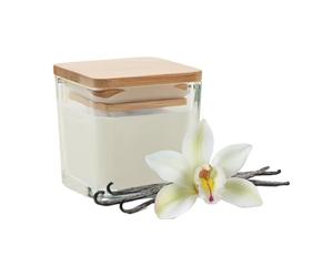 MidOcean Pila Vanilla Square Bamboo Scented Candle (One Size) (White)