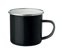 MidOcean Plateado Enamelled Metal 350ml Mug - Black - One Size - Black