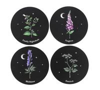Midocean Poisonous Plants Coaster Set Black (One Size)