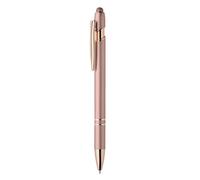 MidOcean Scribble Recycled Aluminium Ballpoint Pen - Beige/Red - 1cm x 14.3cm x 1cm - Beige/Red